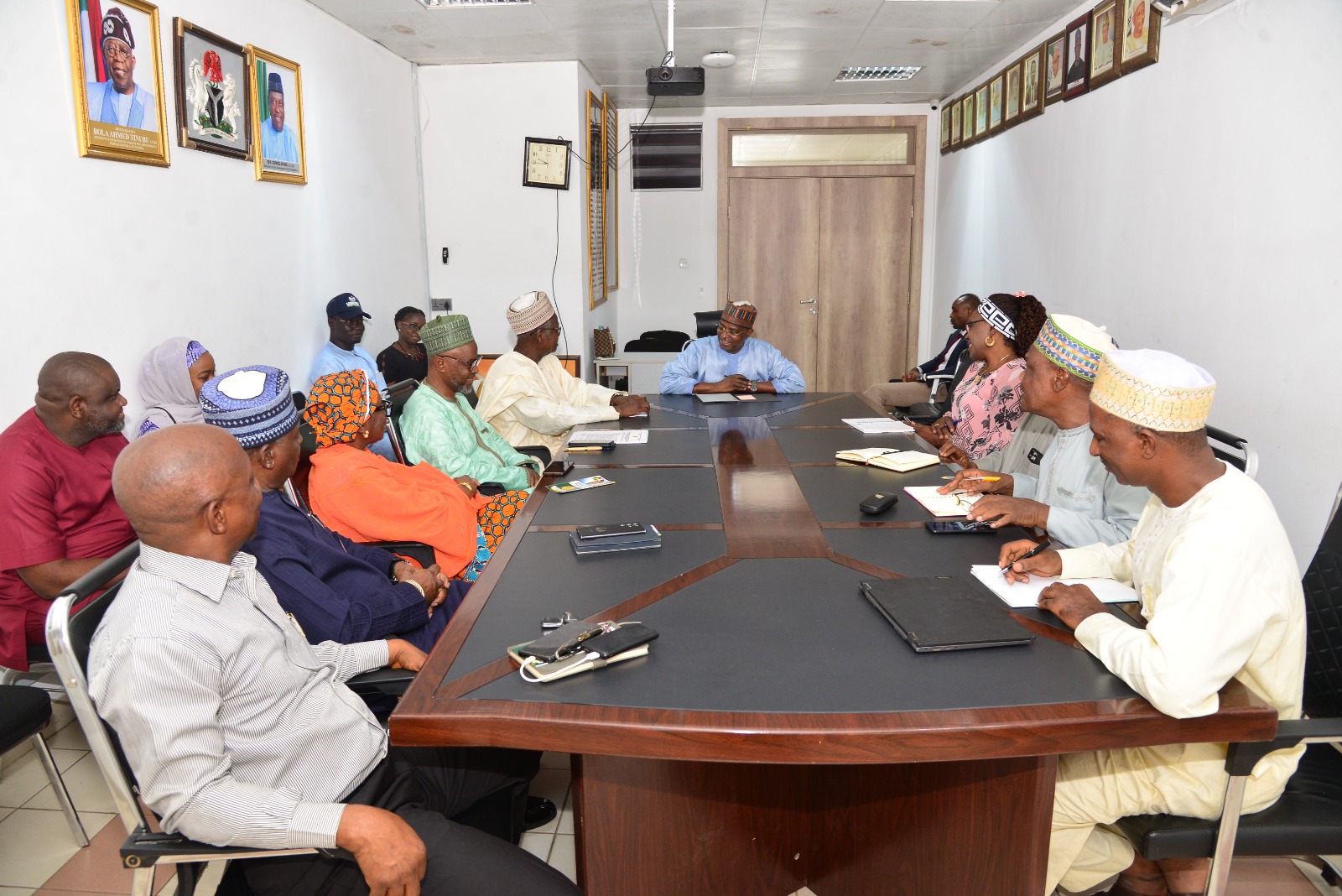 Professional Nigerian team collaborating